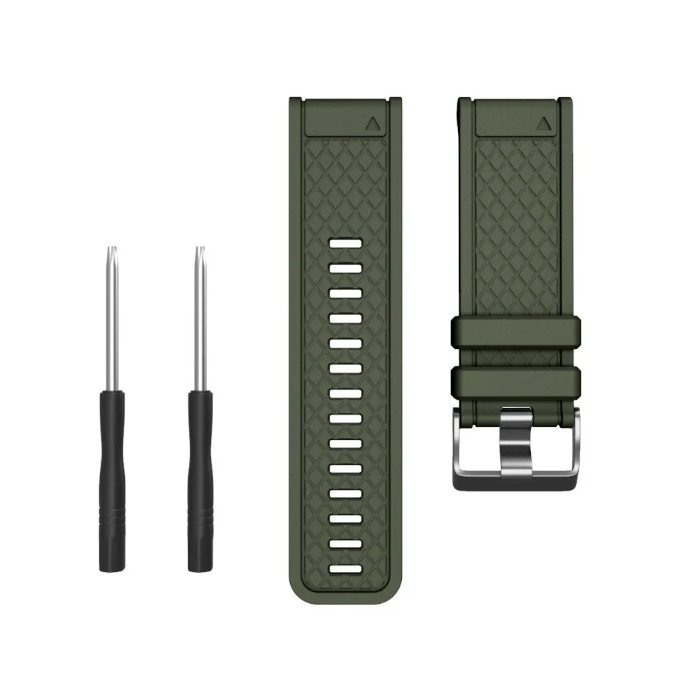 Носимые устройства для Garmin Fenix/Fenix 2 Band Easy Fit 26 мм ширина мягкий силиконовый ремешок для часов умные аксессуары Sep21