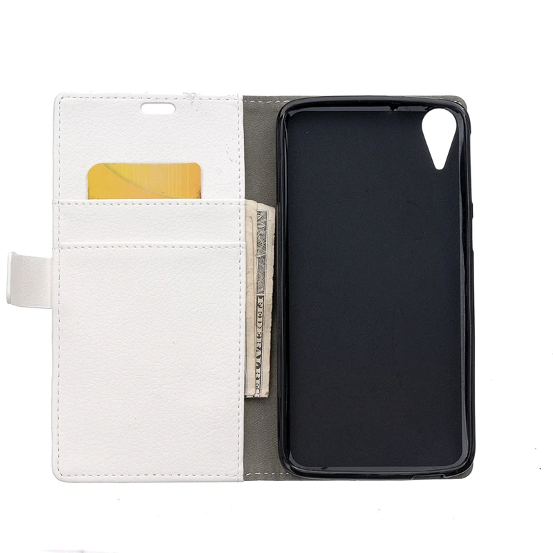 Белый Лай Чи Татуировки PU Кожаный Бумажник Стенд Флип Case Крышка Линии Для HTC Desire 828