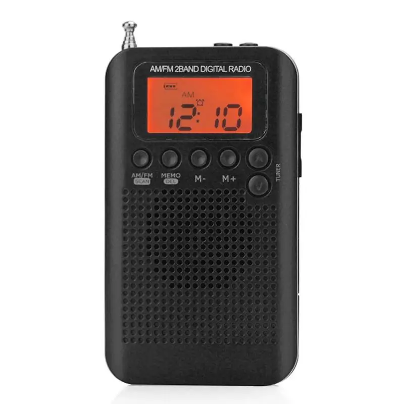 Открытый Портативный AM/FM стерео радио HRD-104 карман 2-полосный Цифровая настройка радио мини приемник наружная рация с наушником талреп