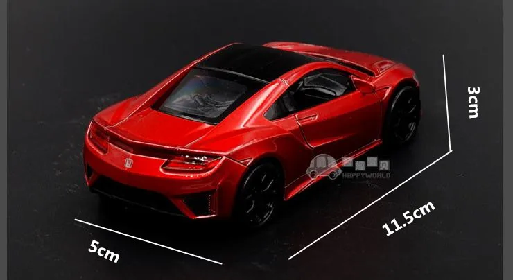 Высокая симуляция Honda NSX supercars, модели автомобилей из 1:36 сплава, металлические diecasts, 2 открытые двери, игрушечные транспортные средства