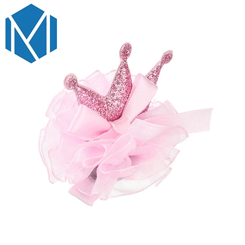 Pink См, MISM, детская Корона, заколки в виде тиары, пряжа, лента, заколки-пряжки для девочек, принцесса, блестящие милые заколки для волос, аксессуары - Цвет: Pink