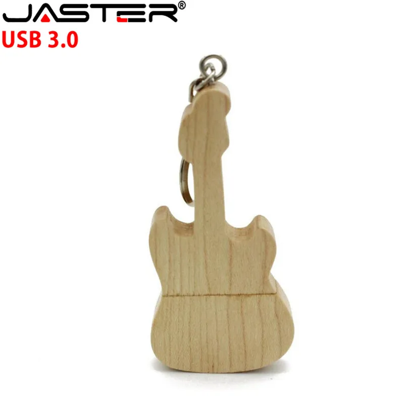 JASTER USB 3,0, логотип на заказ, новая популярная мини деревянная гитара, флеш-накопитель, Подлинная флешка, 4 ГБ, 8 ГБ, 16 ГБ, 32 ГБ, USB 2,0, карта памяти