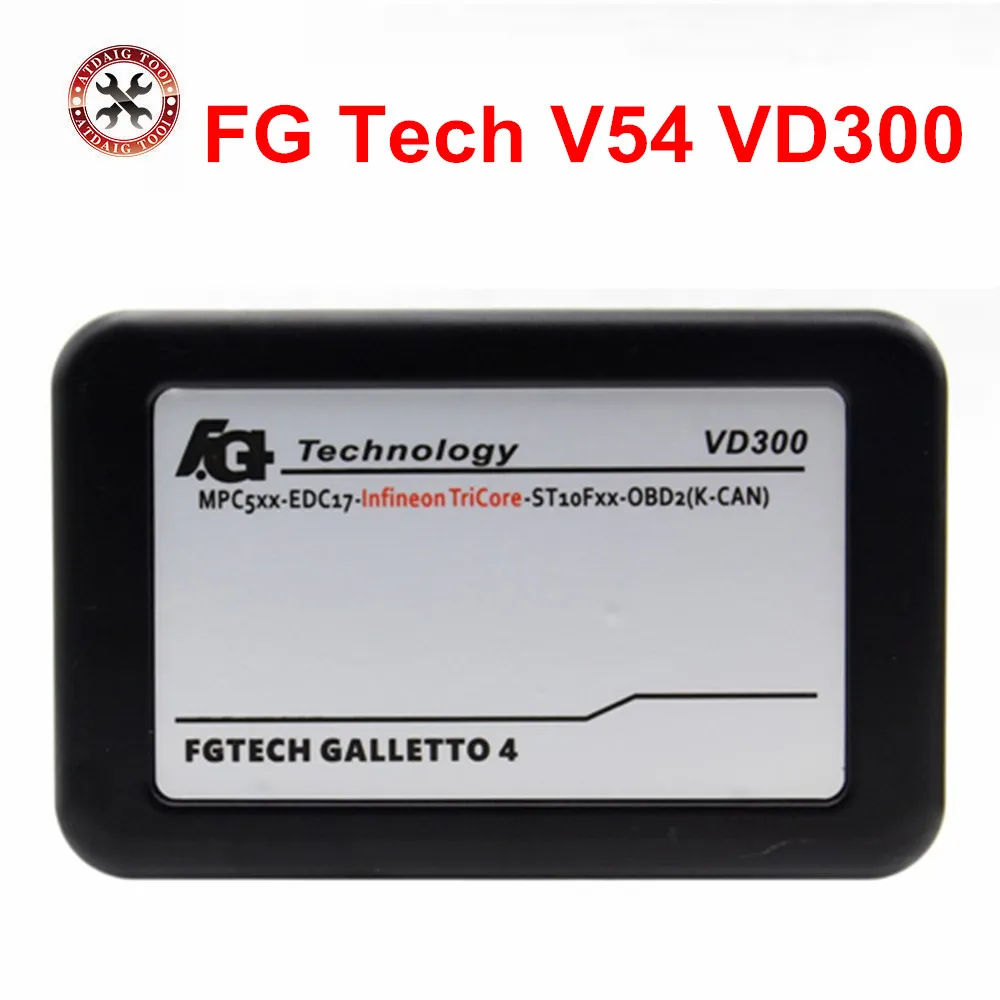 2019 Новое поступление V54 FGTech Galletto 4 Master BDM TriCore OBD функция FG Tech VD300 ECU Программатор