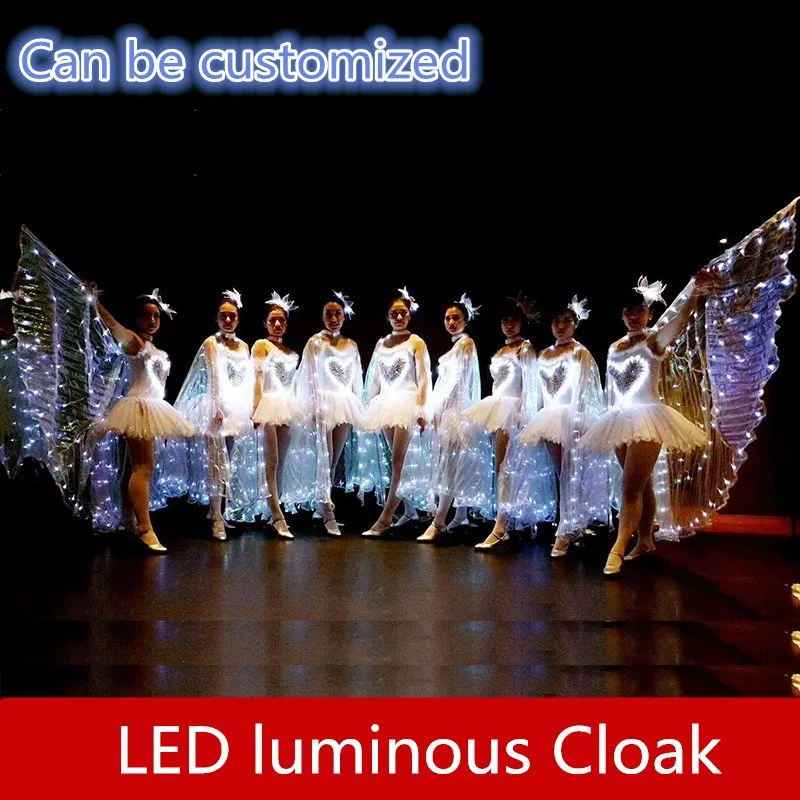 9527 LED Светящиеся Крылья бабочка накидка балетная юбка для взрослых Детские