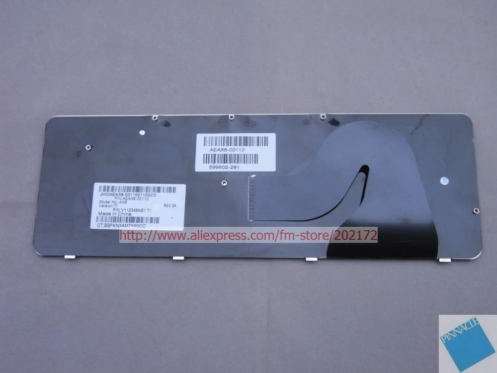 Совершенно новый черный ноутбук клавиатура 599602-281 AEAX6-00110 для HP Pavilion G42 G62 (Таиланд)