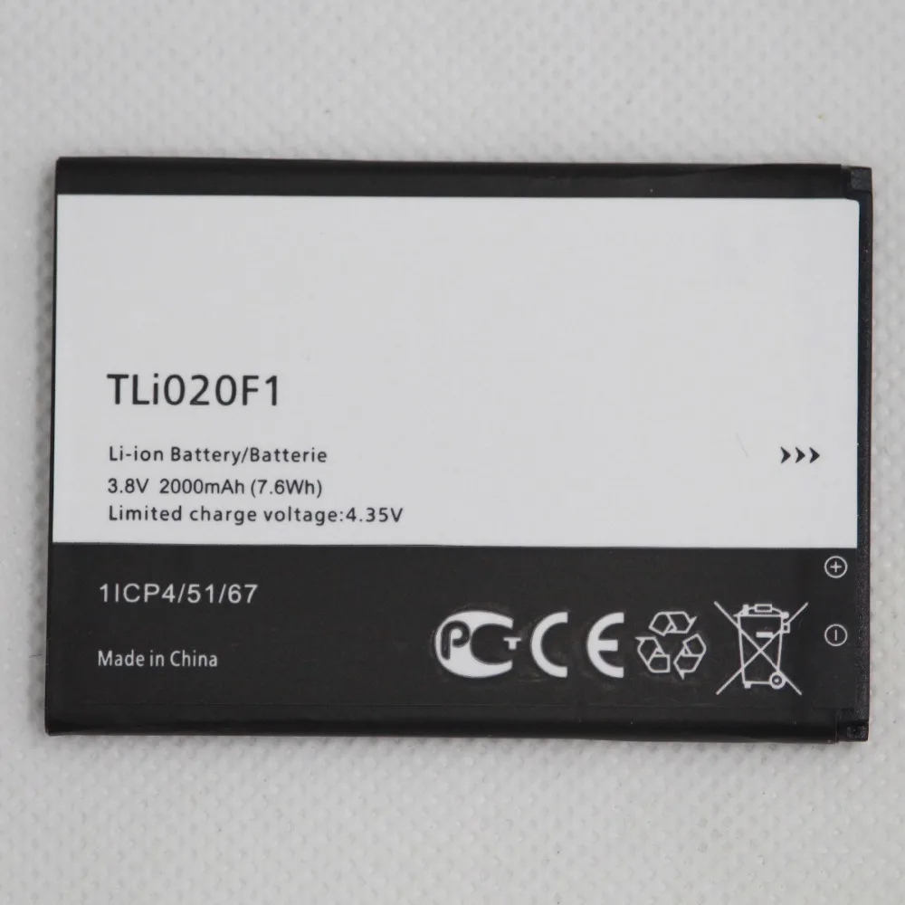 Новинка 100% года батарея TLI020F1 2000 мАч для TCL J720T J726T Alcatel One Touch Pop 2 5042d C7 7040 стандартная