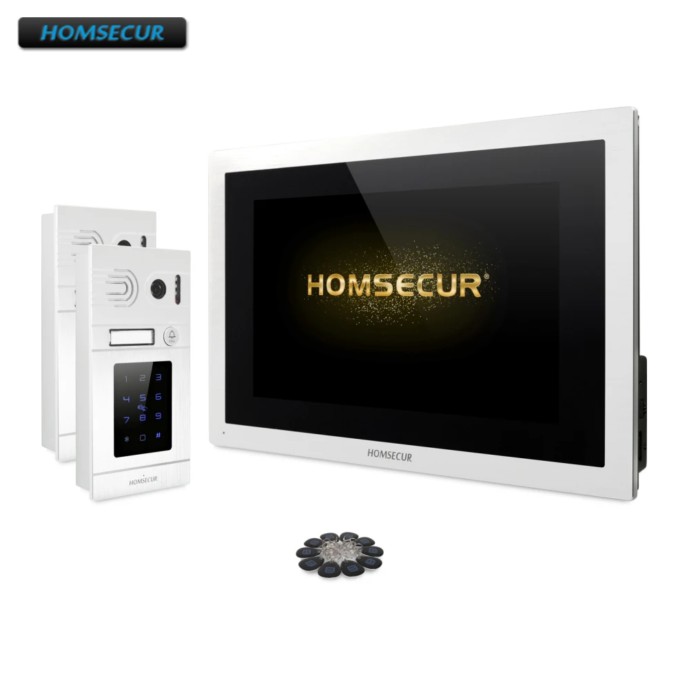 

HOMSECUR 4 Wire AHD Video Door Entry Security Intercom Support Music & Movie BC071HD-S+BM114HD-S