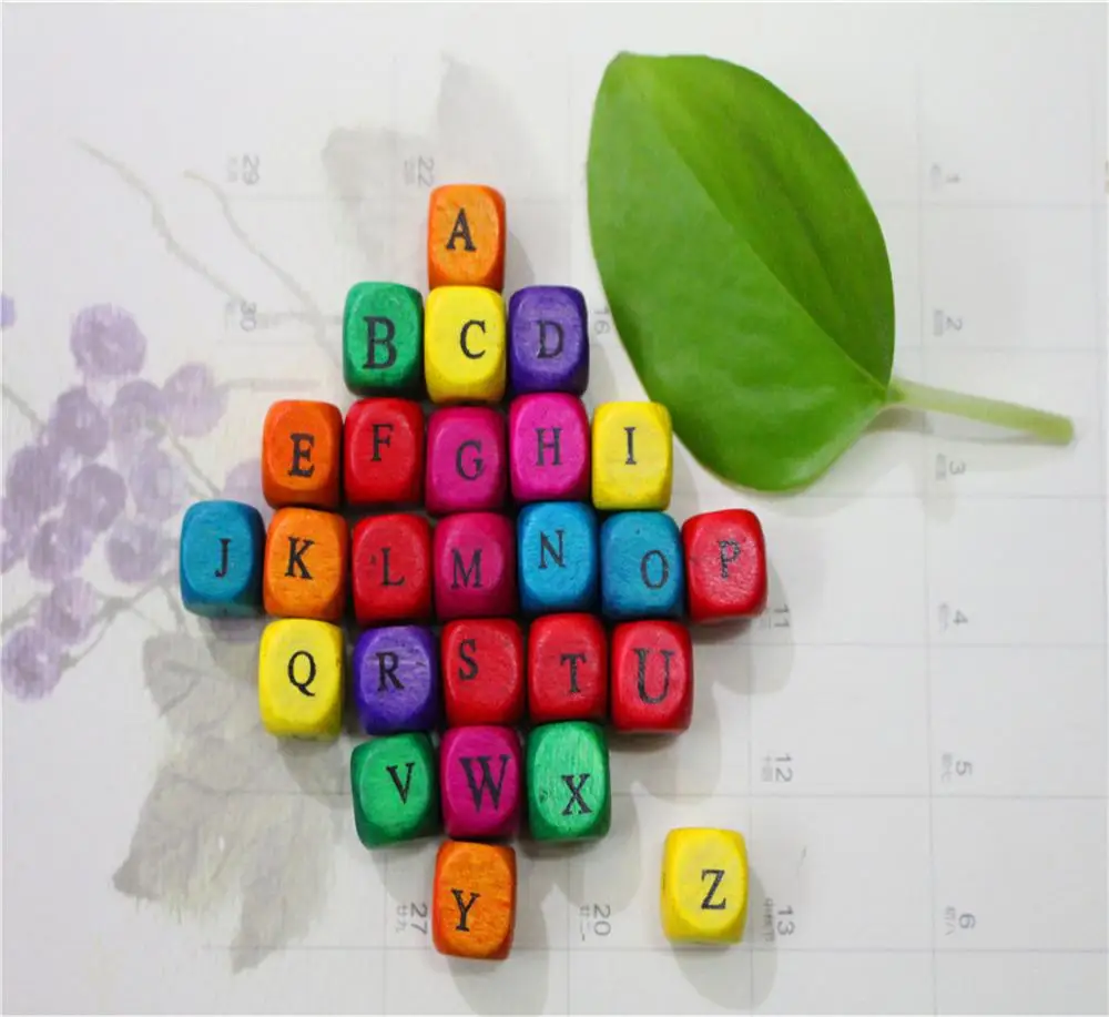 100 шт/упаковка ювелирные аксессуары бусина буква ручной работы DIY Обжимные бусины