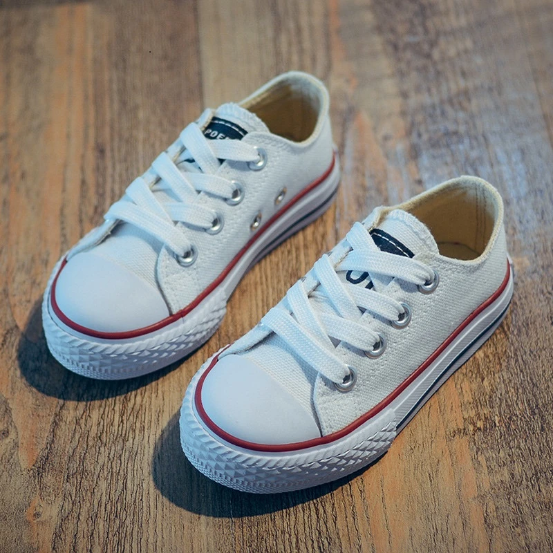 

Big size 23-34 Classical Canvas Shoes For Girls Boys Women Shoes Casual Lace up High top Children Shoes kids