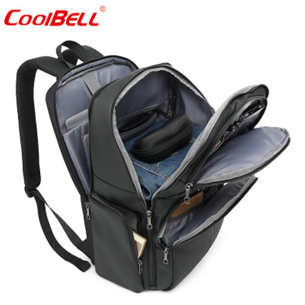 Рюкзак COOBELL для ноутбука 17 3 дюйма с USB портом модный светоотражающий нейлоновый
