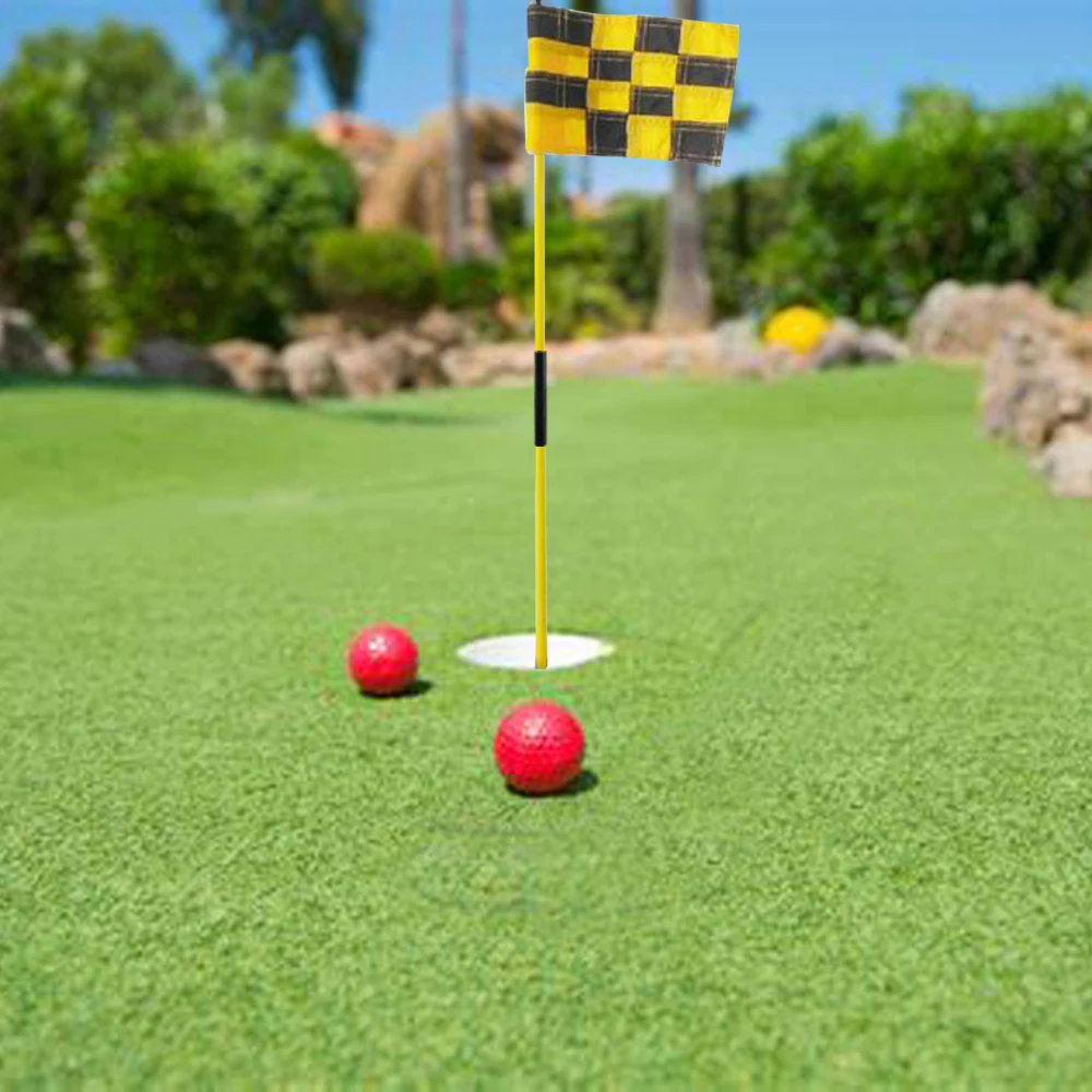 CRESTGOLF 1 набор в упаковке задний двор Практика Гольф Отверстие полюс Кубок флаг