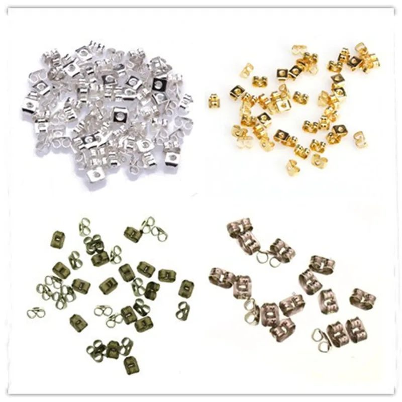 Earrings Findings Butterfly back Stopper stud Components hook pin beads DIY Parts Accessorie materials Craft making | Украшения и