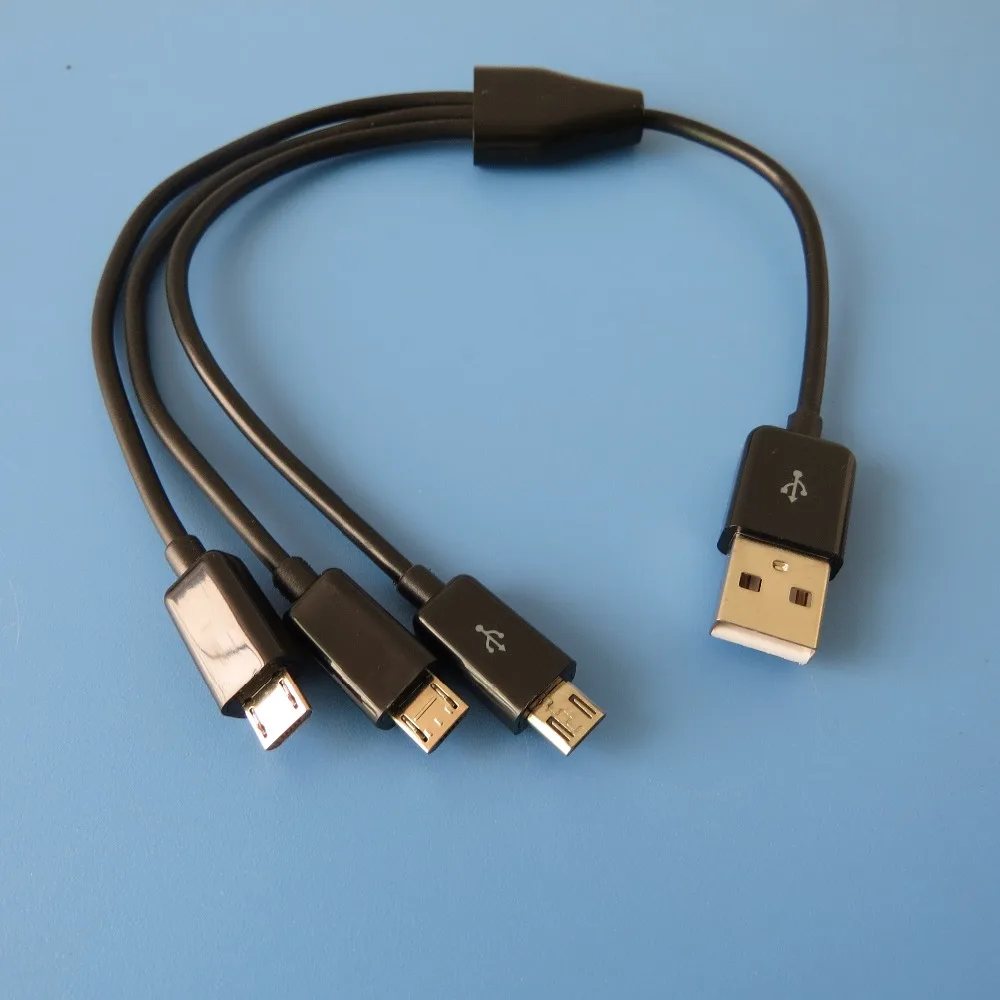 25 см 3 фута в 1 Micro USB кабель питания android устройства одновременно|Кабели питания| |