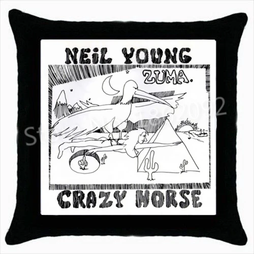 Neil Young зума подушка чехол Crazy Horse Чехлы черный белый цвет металлический