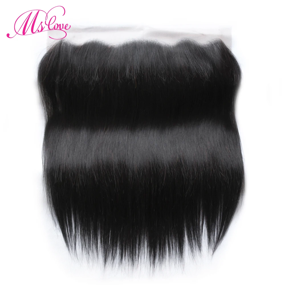 MS Love бразильские Прямые предварительно выщипывающиеся уши к Ear13x6 кружева