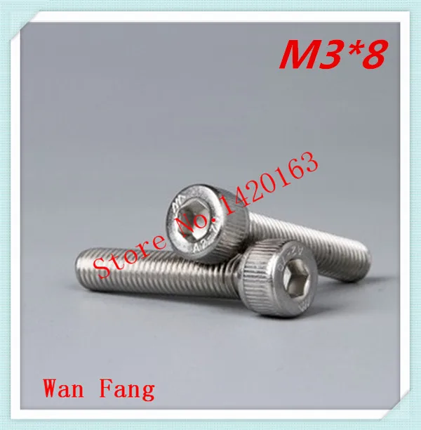 100 шт. M3 * 8 М3 х DIN912 Шестигранной Винт с Головкой|socket head cap screw|cap screwm3 x |