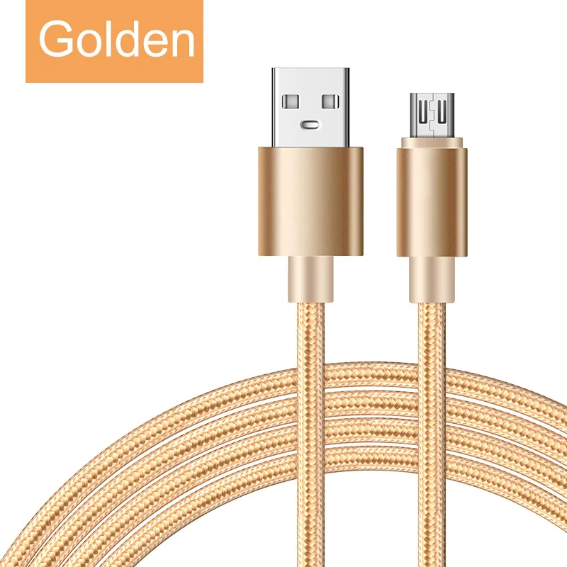 Gourde Micro USB кабель для Xiaomi Redmi Note 5 Pro Кабель зарядного устройства микро-usb для samsung S7 S6 edg Android Phone Micro шнур - Цвет: Gold