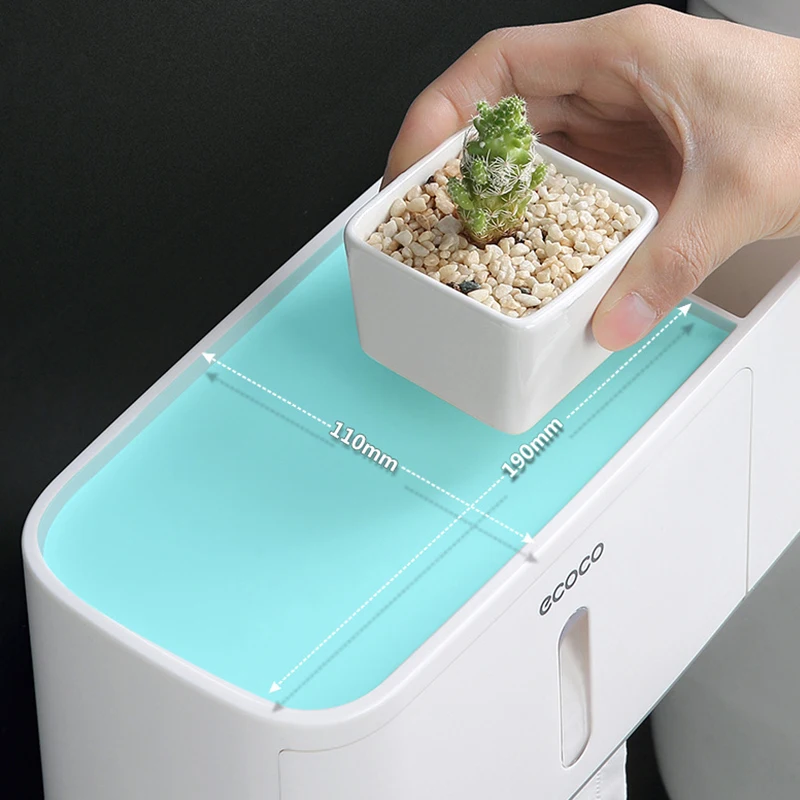 Держатель для туалетной бумаги с двумя хранилищами водонепроницаемый держатель