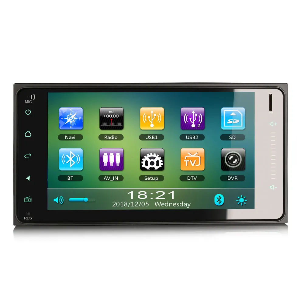 Erisin ES763C 7 &quot2 din автомобильный DVD 3G GPS RDS Bluetooth iPhone SWC USB DVR IN для TOYOTA COROLLA EX RAV4 VIOS YARIS