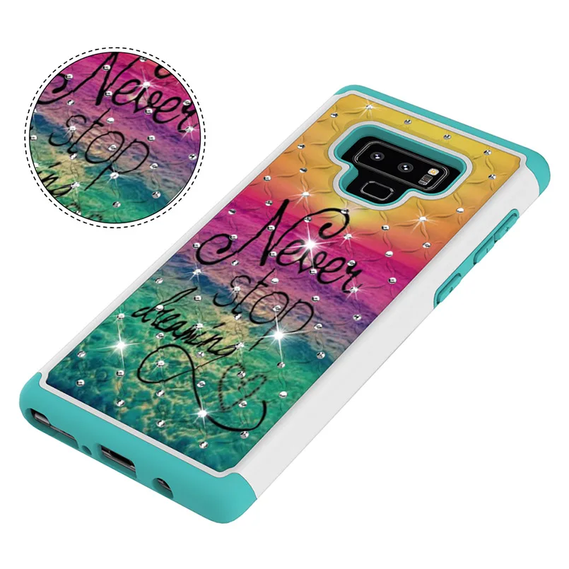 Bling Glitter Diamond Case for Samsung Galaxy Note 9 Painted PC &amp TPU Cover S9 Plus S8 Phone | Мобильные телефоны и