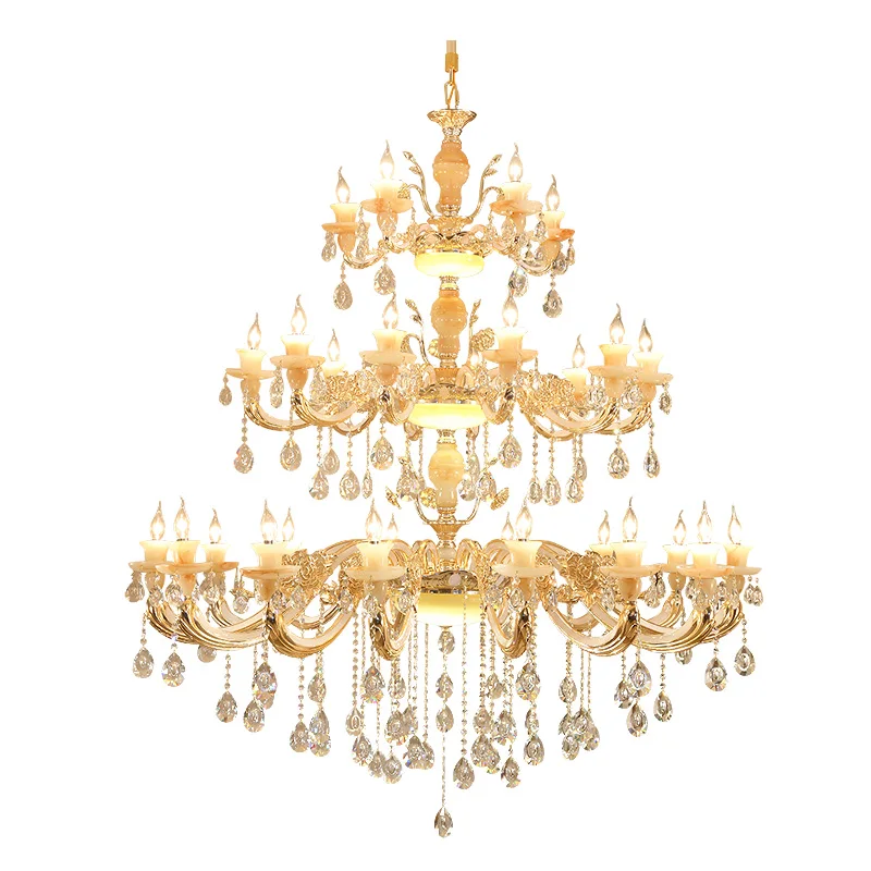 

Stairway Long Chandelier Living Room Lamp Contemporary Large Crystal Chandelier Foyer Lamp LED Chandelier Modern Light Fixture