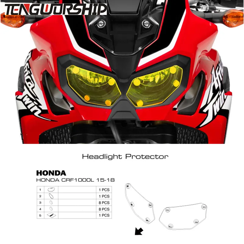 Teng Worship для HONDA CRF1000L CRF 1000L 1000 L (Африка Твин) 15 18 мотоциклетная Защитная крышка фар