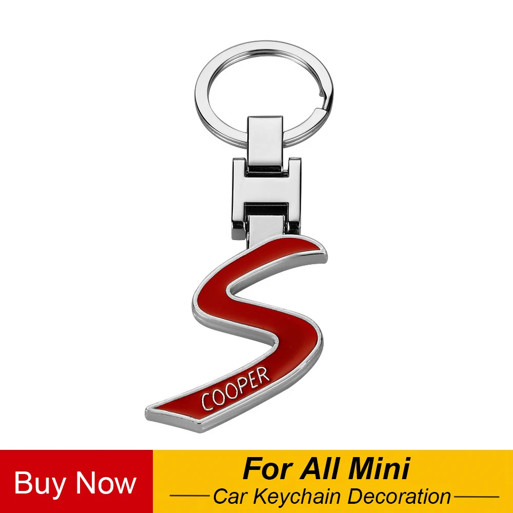 Металлический брелок для ключей с эмблемой S Mini Cooper one JCW Clubman Countryman Paceman R56 R55 R60 R61 F55