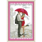 Романтичный узор для ходьбы от дождя, DMC 14CT 11CT, напечатанный на холсте, комплекты для рукоделия вышивки крестиком