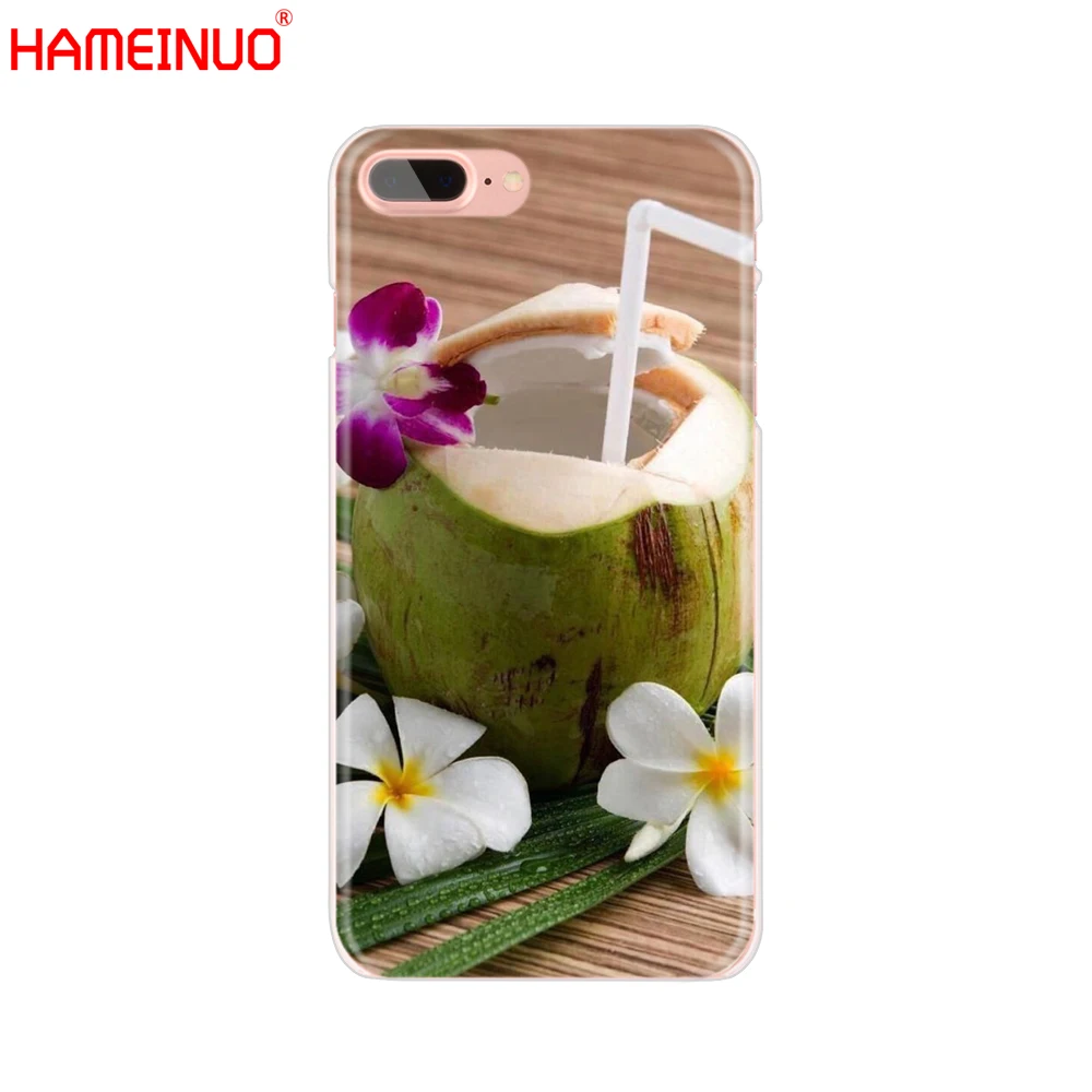 HAMEINUO кокосовый на пляже Чехол для мобильного телефона iphone X 8 7 6 4 4s 5 5s SE 5c 6s