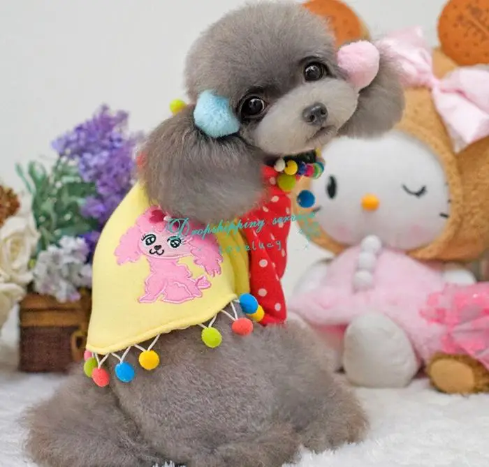 New Pet Dog Cat Clothes Curls Small Poodle Color Ball Sweater Teddy Polka Dot Coat Supplies Hoodie Free Shipping | Дом и сад