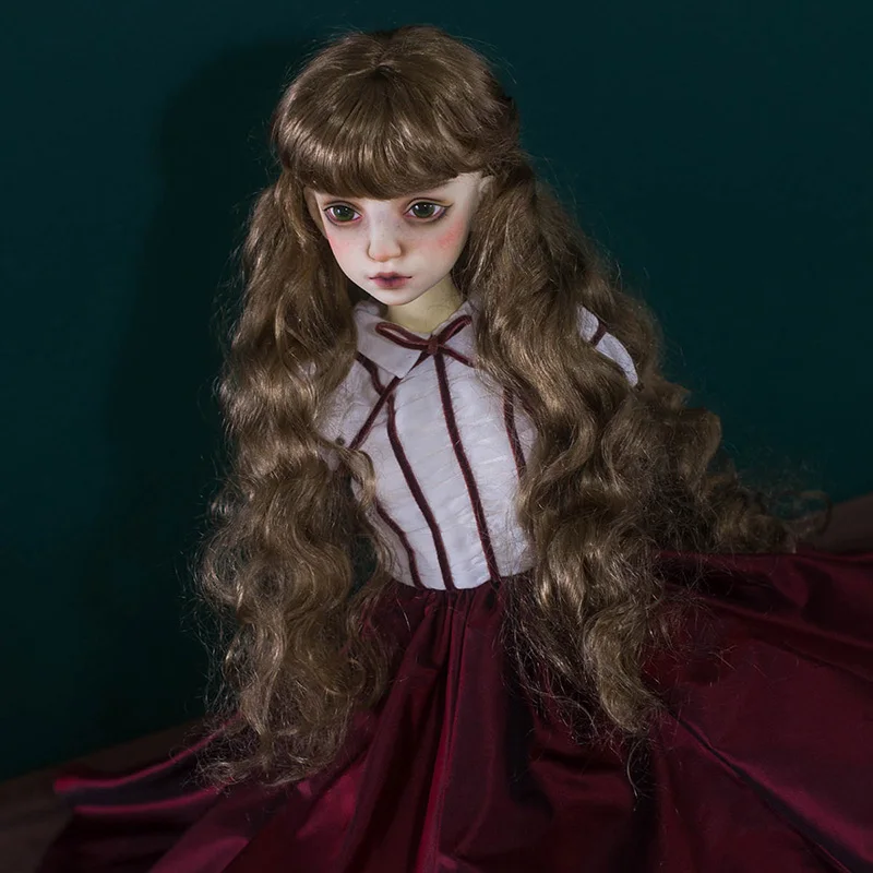 Кукла Cateleya BJD 1/3 1/4 1/6 1/8 имитация мохерового парика Классический волнистый рулон