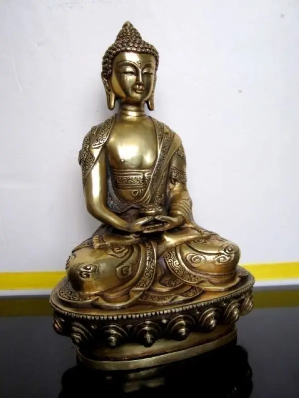 Тибетские Будды Amitabha Бронзовая статуя Будды|Статуи и скульптуры| |