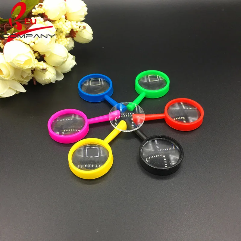 3X цветное пластиковое увеличительное стекло для детской игрушки|magnifying glass|plastic