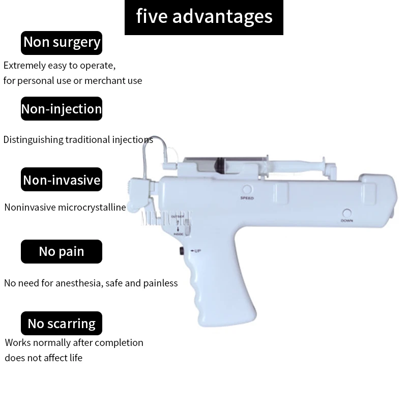 Mesogun25D ванадиевый титановый инъекционный пистолет для лица инструмент ухода за