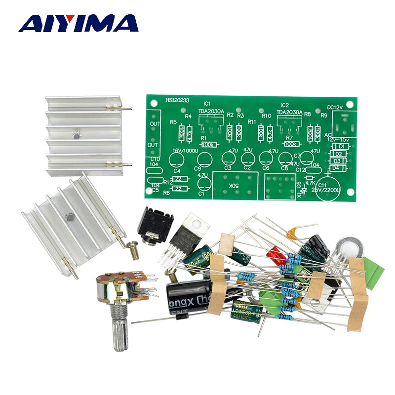DIY Kit 2 0 двухканальный TDA2030A усилитель мощности модуль чистого класса