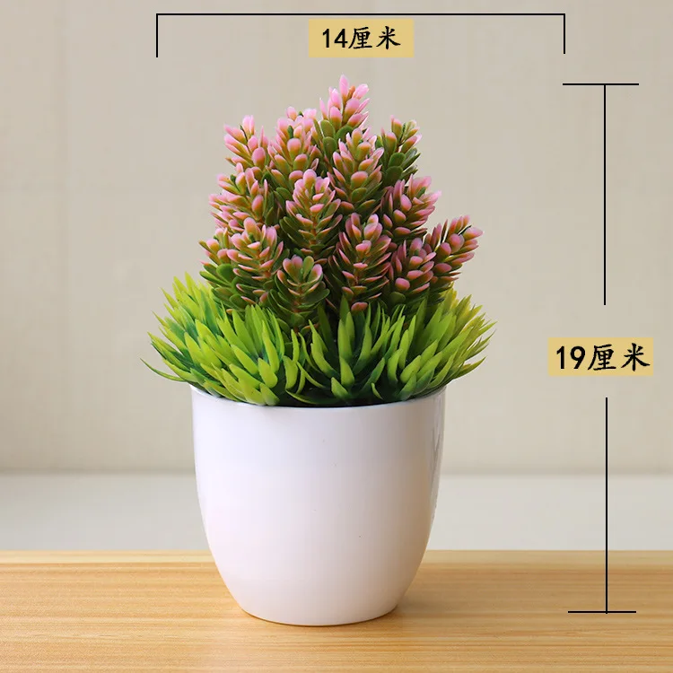 Songzhen Pink Новые искусственные растения, бонсай, маленький горшок для дерева, растения, искусственные цветы, украшения в горшке для украшения дома, декор для сада в отеле - Цвет: Songzhen Pink