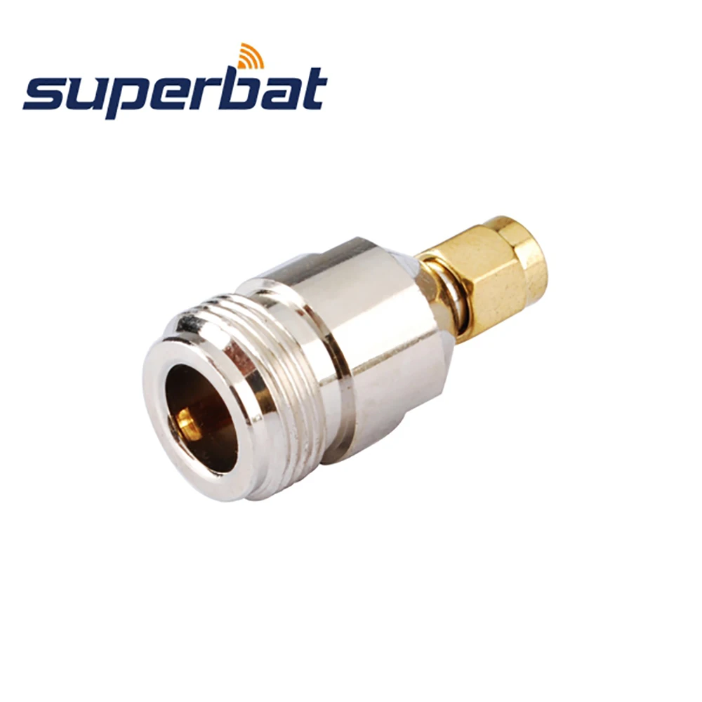 Superbat 5pcs SMA-N Adapter RP-SMA Male(female pin) to N Female Straight RF Coaxial Connector
