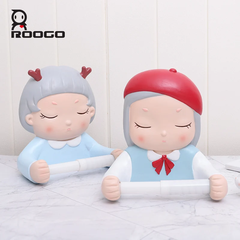 Керамический держатель для туалетной бумаги Roogo декоративный диспенсер в