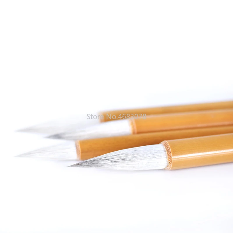 3Pcs/set Exquisite Chinese Calligraphy Brushes Pen With Woolen Hair Writing Brush For Chinese Painting Student School supplies