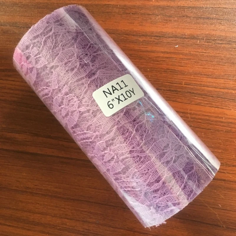 NA11-Light-purple 26 цветов Свадебные Кружева Декор Двор сетчатая ткань вечерние стол стул створки лук бегун Цветочный Тюль в рулонах для свадьбы кружева Roll украшения - Цвет: NA11-Light-purple