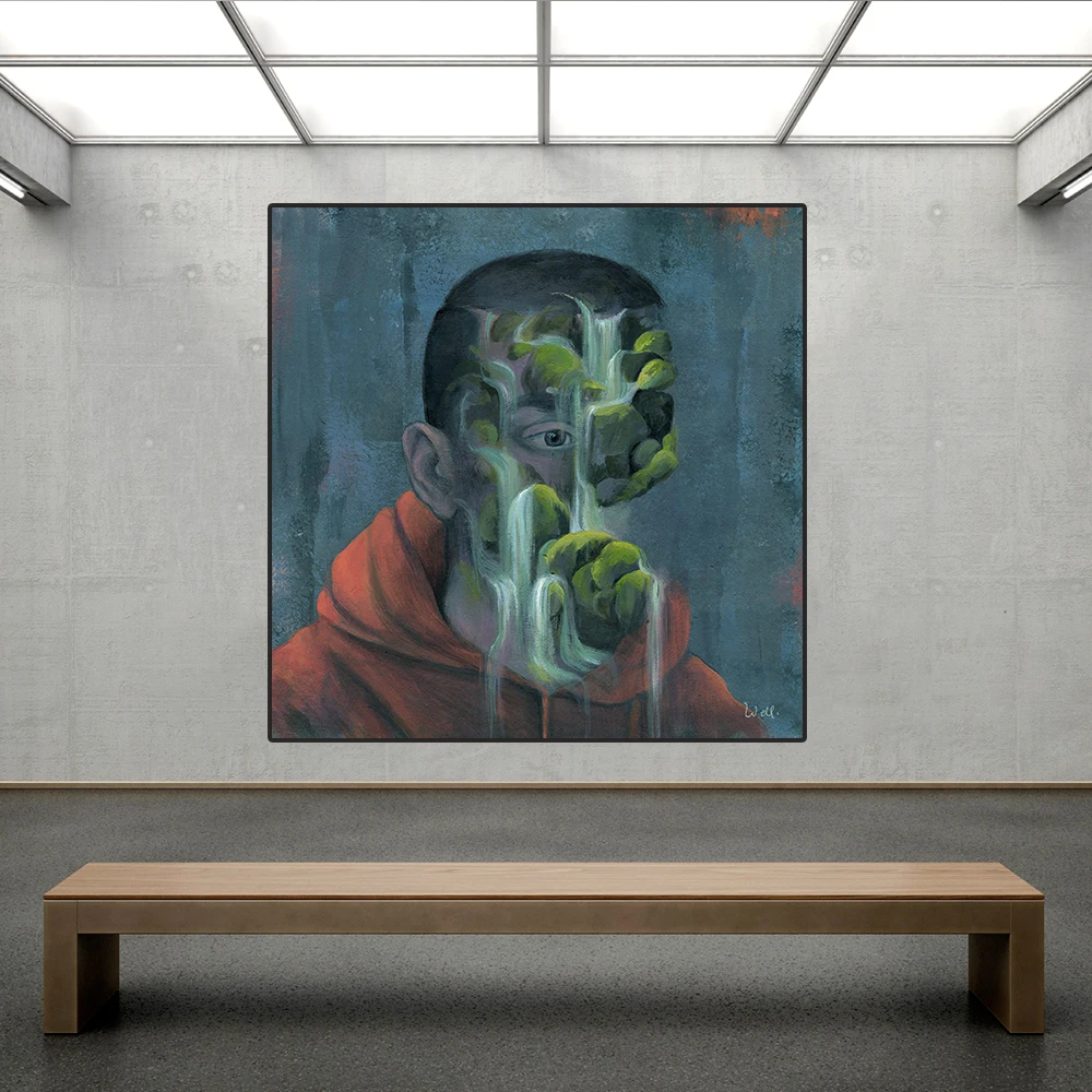 

AAVV Abstract Surrealism Head Oil Paintings on Canvas Colorful Canvas Art Modern Art for Home Wall Decor