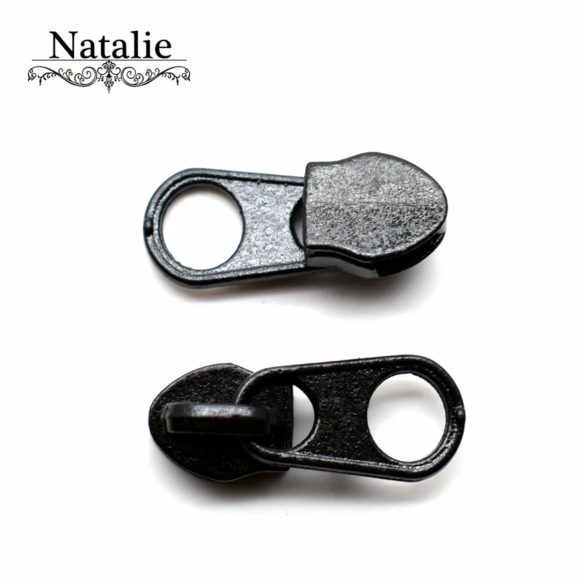 

wholesale 15pcsMetal Zinc Alloy 5# Non Lock Plating Zipper Sliders for nylon zipper zipper pulls slider zipper remplacement