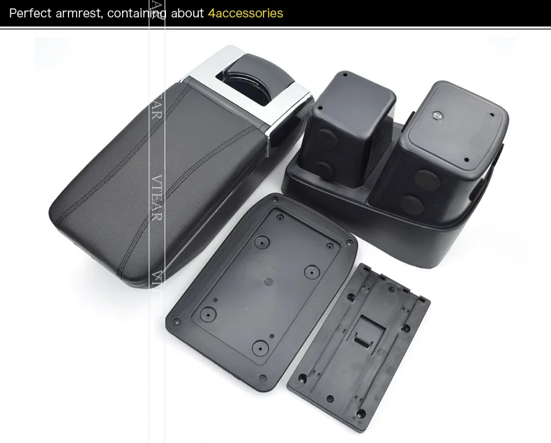 Vtear для Honda WRV автомобильный подлокотник кожаный ящик для хранения USB подлокотник для автомобиля-Стайлинг ABS внутренние детали центральная консоль аксессуары