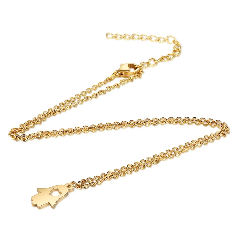 CHENGXUN Carved Hollow Heart Head Pendant Necklace Long Gold Chain Choker Women Men Jewelry Fashion Decoration 2018 | Украшения и