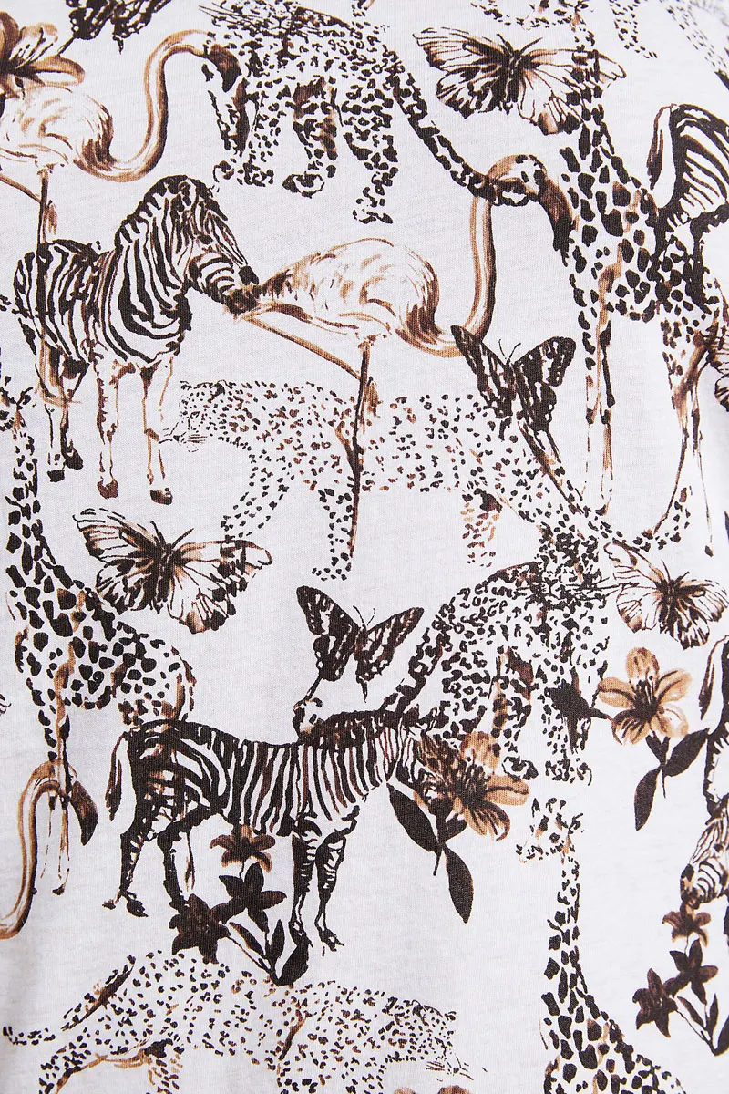 Футболка женская с круглым вырезом модная рубашка из модала и хлопка принтом в