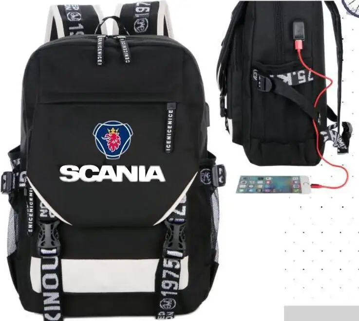 Новинка, рюкзак SCANIA Saab, usb зарядка, дорожная сумка, рюкзаки для девочек подростков, Mochila, мужская сумка для ноутбука, женские сумки через плечо - Цвет: 4