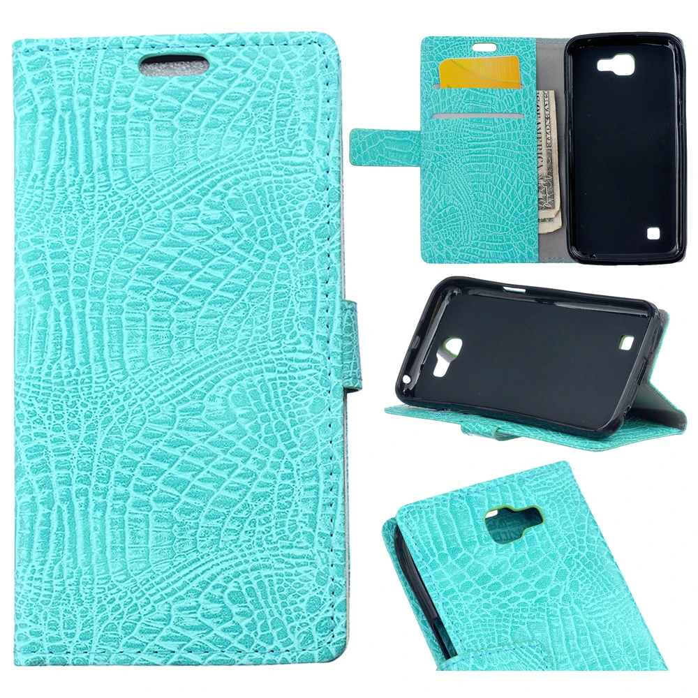 Новый Роскошный Крокодил Флип Бумажник Кожа Телефон Дело Чехол с 2 Слотами Для