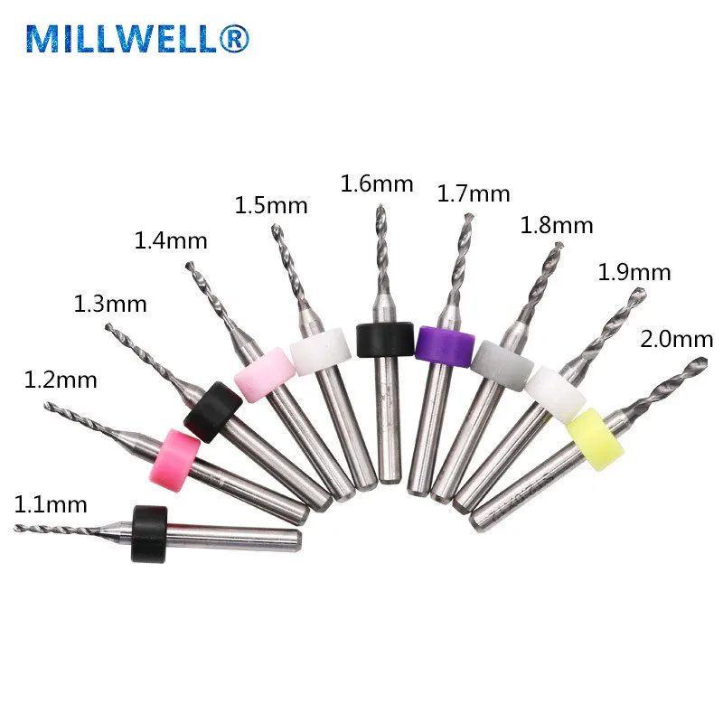 10pcs-различные Размеры Бесплатная доставка CNC твердосплавная микро PCB дрель HSS