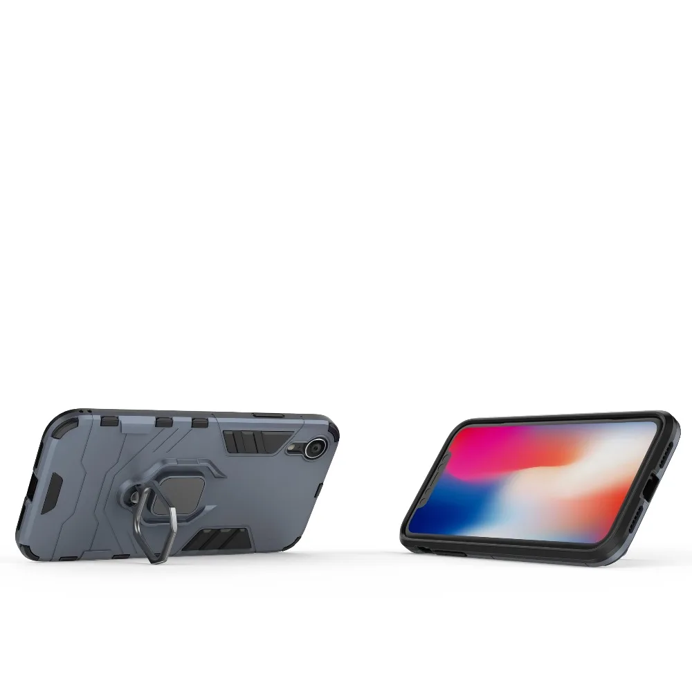 Кронштейн кольцо гладить Твердый Чехол-гибрид ForApple iphone 5/5s/5C 6 6s 7 плюс 8