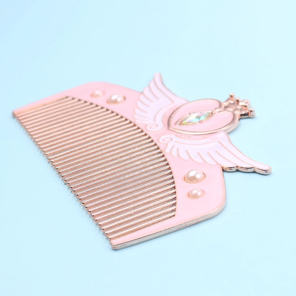 Японская аниме расческа Cardcaptor Sakura Милая кавайная расческа Card Captor Sakura для девочек розовая расческа для волос металлические гребни расческа волшебная палочка